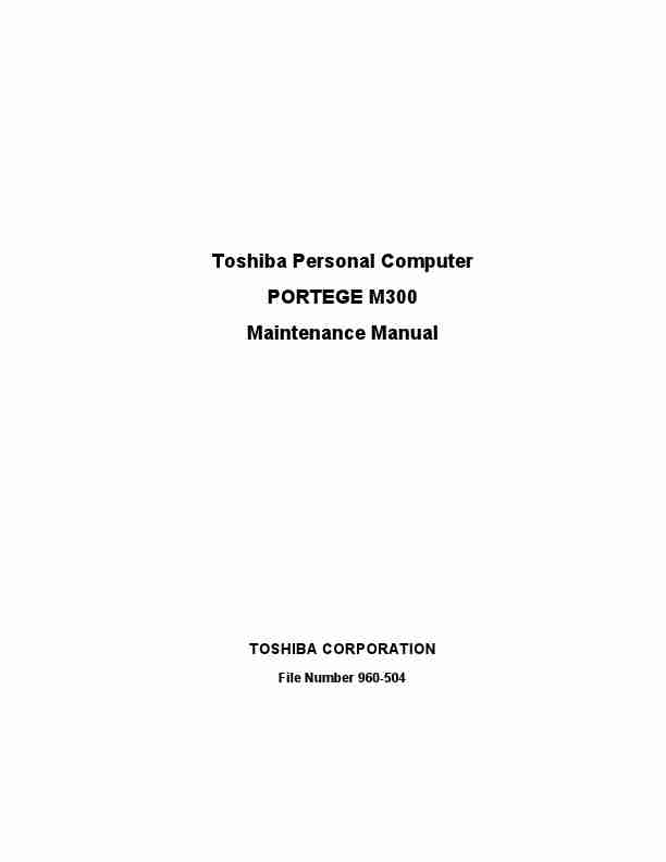 Toshiba Personal Computer PORTEGE M300-page_pdf